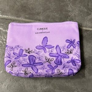 Clinique Drawbertson Lavender Butterfly Makeup Bag